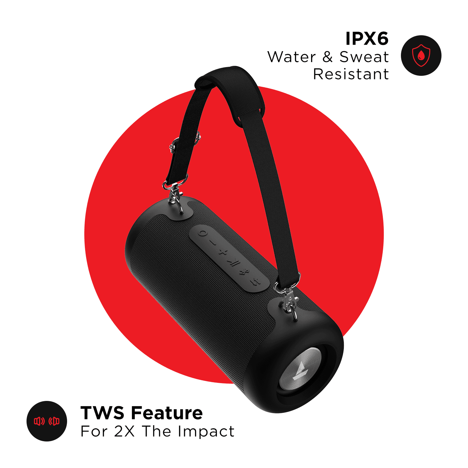 Stone 1350 | Powerful Bluetooth Speaker with 30W stereo sound, 5 Hours of Playtime, TWS technology