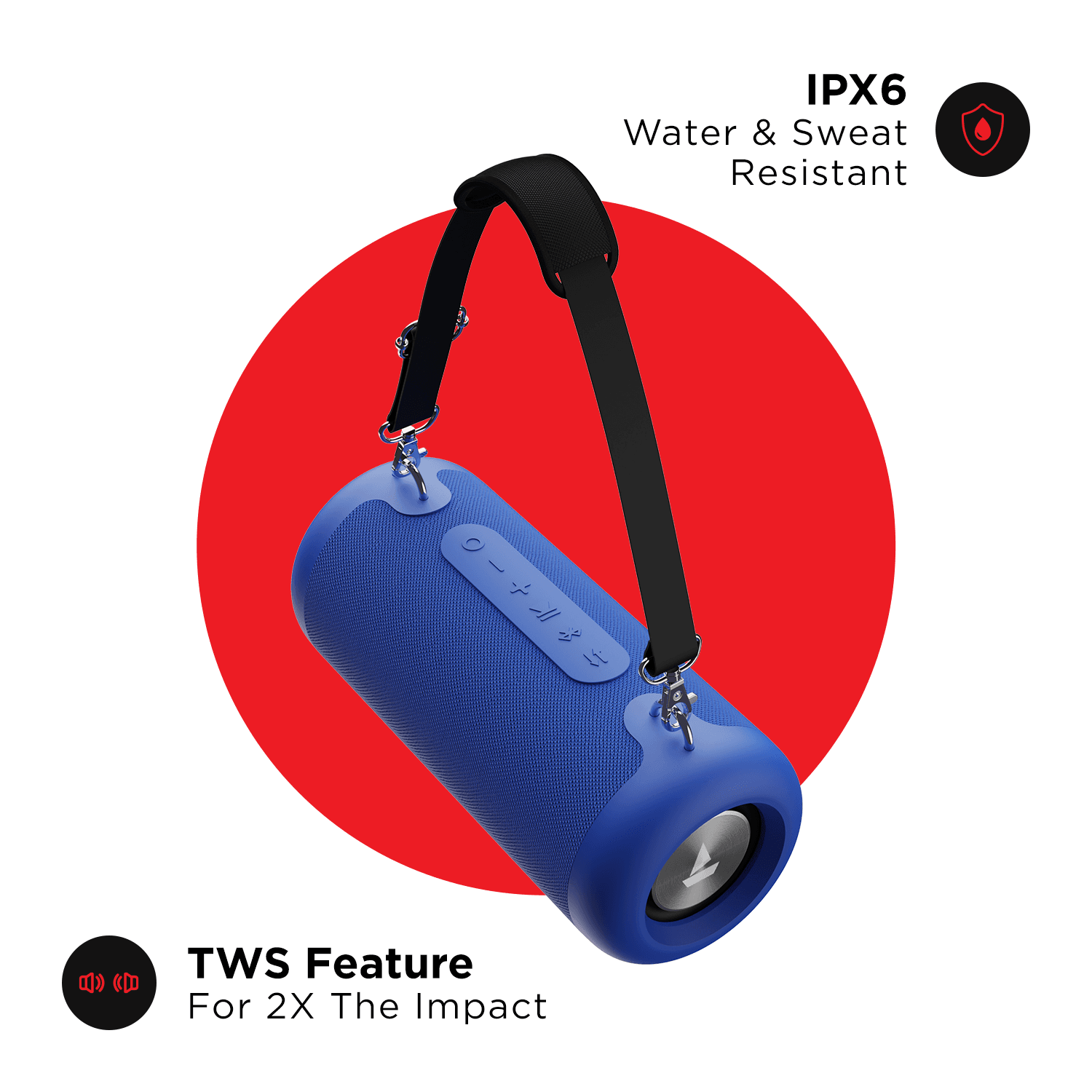 Stone 1350 | Powerful Bluetooth Speaker with 30W stereo sound, 5 Hours of Playtime, TWS technology