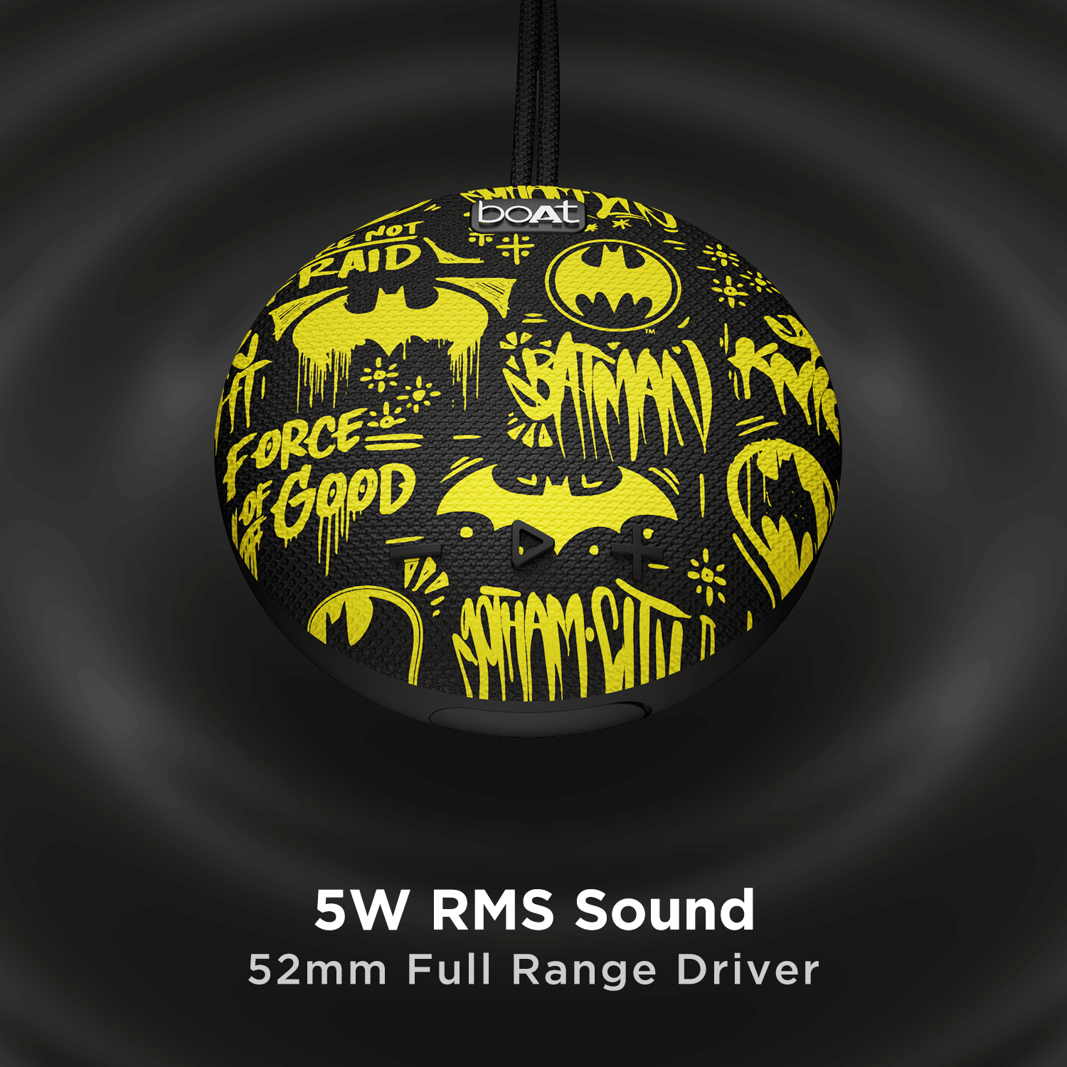 boAt Stone 190 Batman DC Edition | Portable Bluetooth Speaker with 5W RMS Sound, 4 Hours Playback, Bluetooth v5.0
