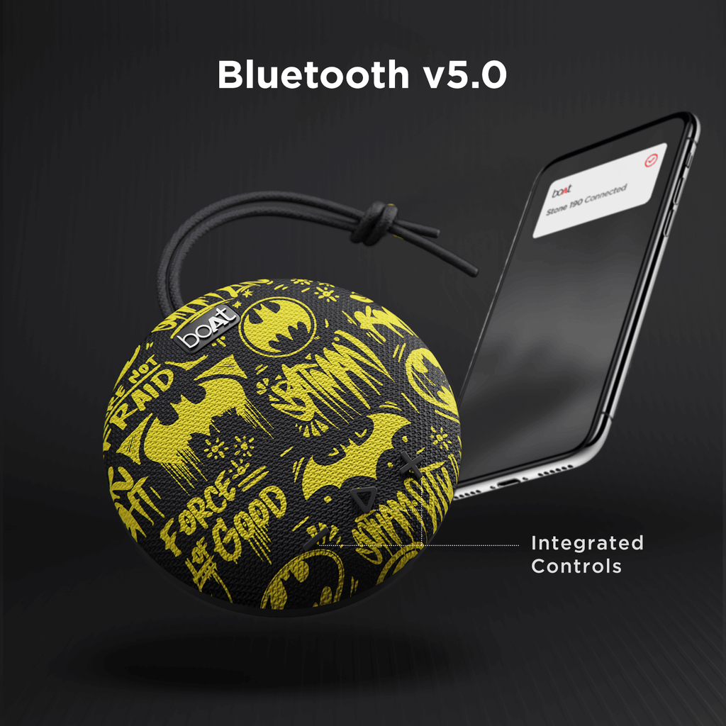 Stone 190 DC Edition | Wireless Bluetooth Speaker with 52mm Dynamic Drivers, 4H Playback, Bluetooth v5.0