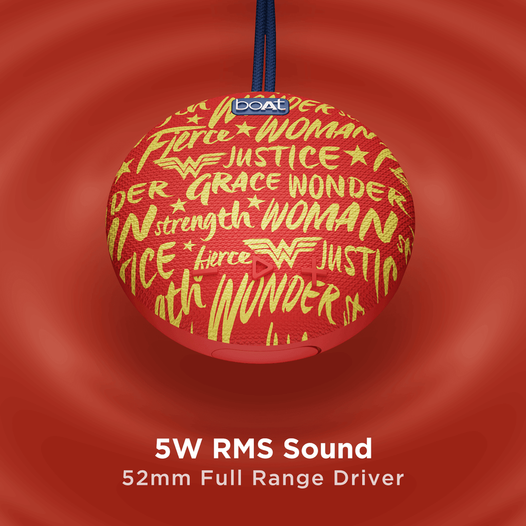 boAt Stone 190 Wonder Women DC Edition | Portable Bluetooth Speaker with 5W RMS Sound, 4 Hours Playback, Bluetooth v5.0