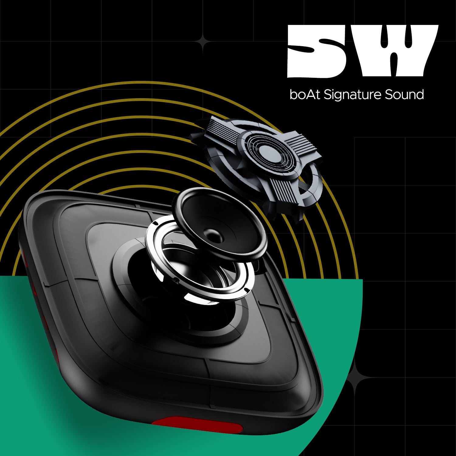 boAt Stone 190 Pro | Portable Bluetooth Speaker with 5W boAt Signature Sound, 12 Hours Playback, TWS Functionality