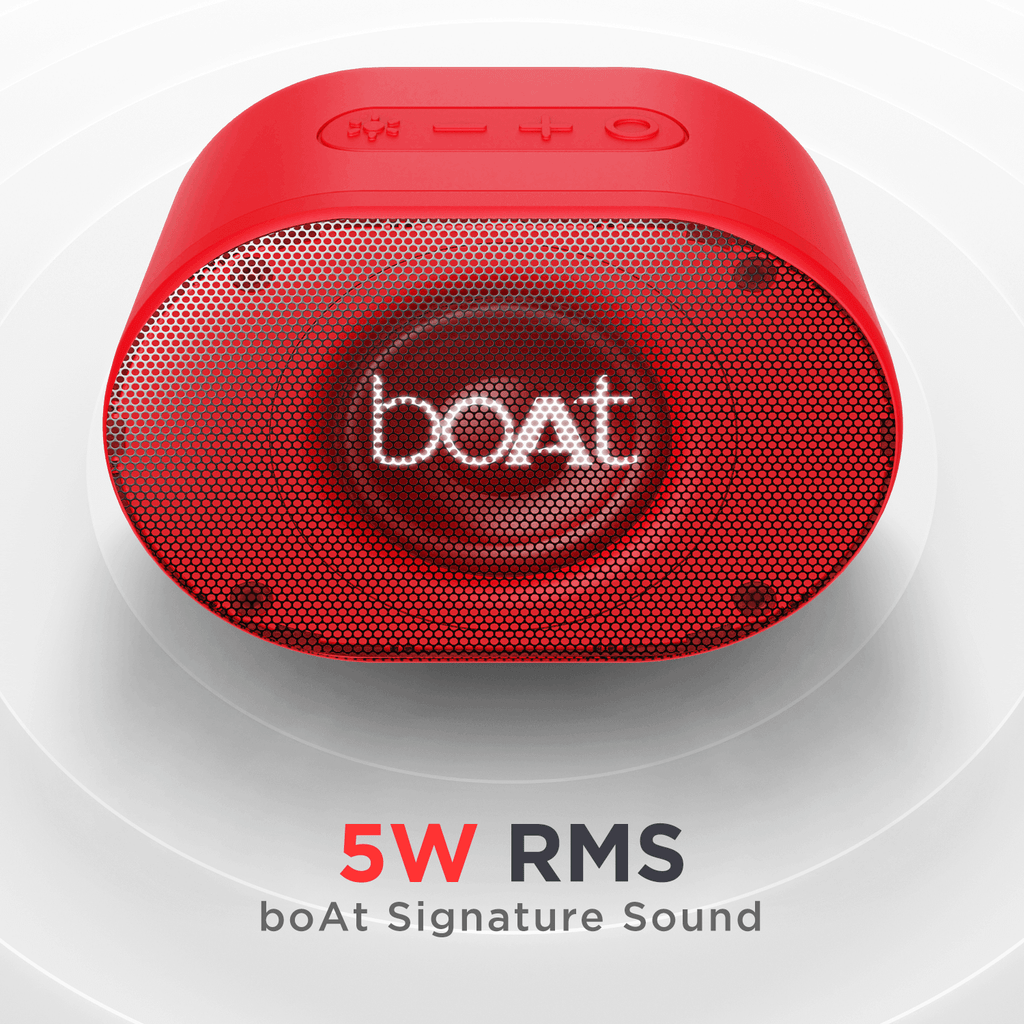 Stone 250 | 5W Portable Wireless Speaker with RGB LED, 9 Hours of Playtime, IPX7 Water Resistant