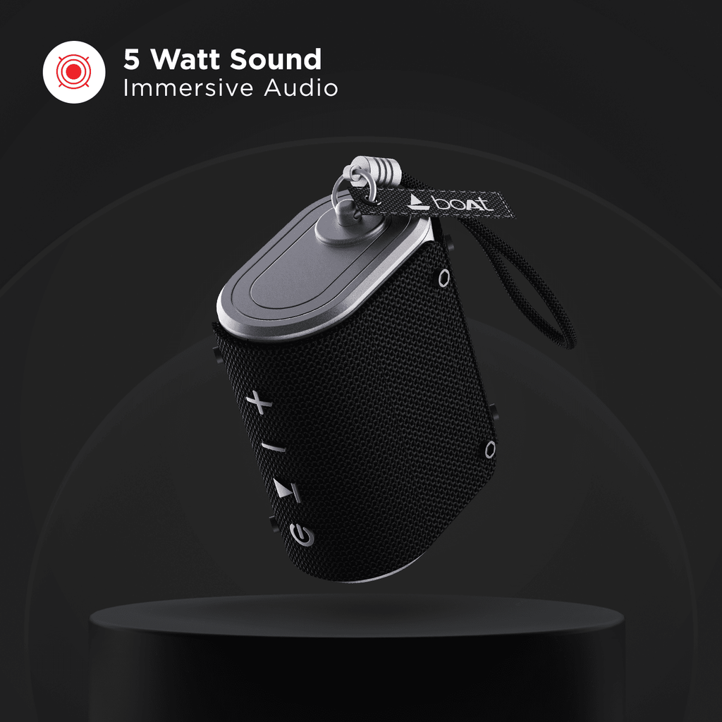 boAt Stone Grenade Rtl | Bluetooth Speakers with 1.75” Full-range Drivers, High Fidelity Stereo Sound, Up to 7hrs Nonstop Playback
