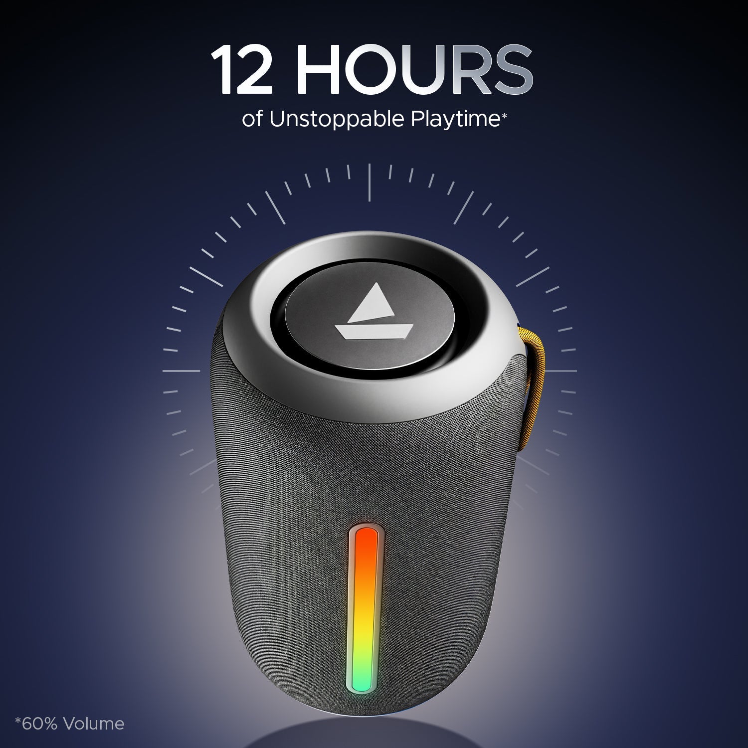 boAt Stone 352 Pro | Portable Bluetooth Speaker with 14W boAt Signature Sound, RGB LED Design, 12 Hours Playback