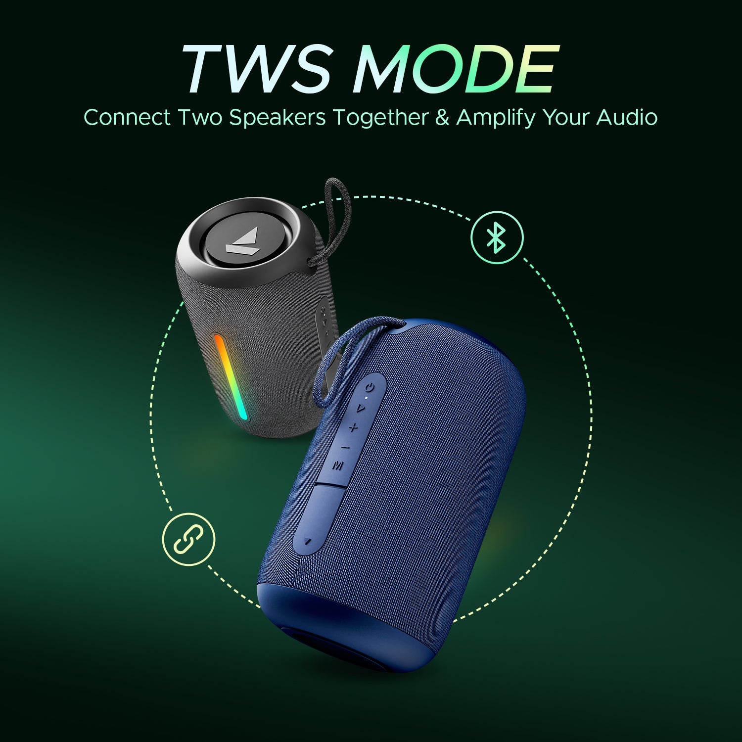 boAt Stone 350 Pro | Portable Bluetooth Speaker with 14W boAt Signature Sound, 12 Hours Playback, RGB LED