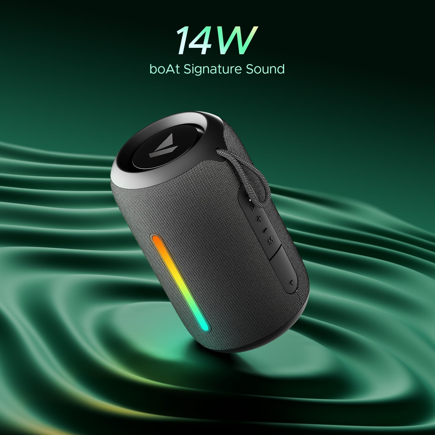 boAt Stone 358 Pro | Portable Bluetooth Speaker with 14W boAt Signature Sound, RGB LED Design, 12 Hours Playback