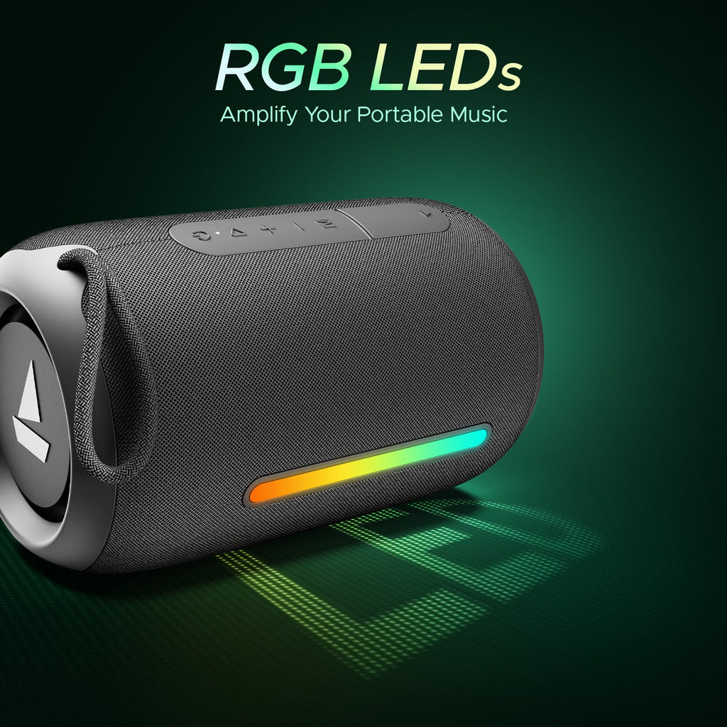 boAt Stone 358 Pro | Portable Bluetooth Speaker with 14W boAt Signature Sound, RGB LED Design, 12 Hours Playback