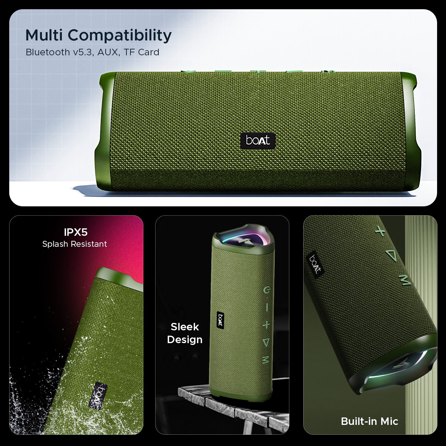 boAt Stone 750 | Portable Bluetooth Speaker with 12W RMS Stereo Sound, 12 Hours Playback, Bluetooth v5.0