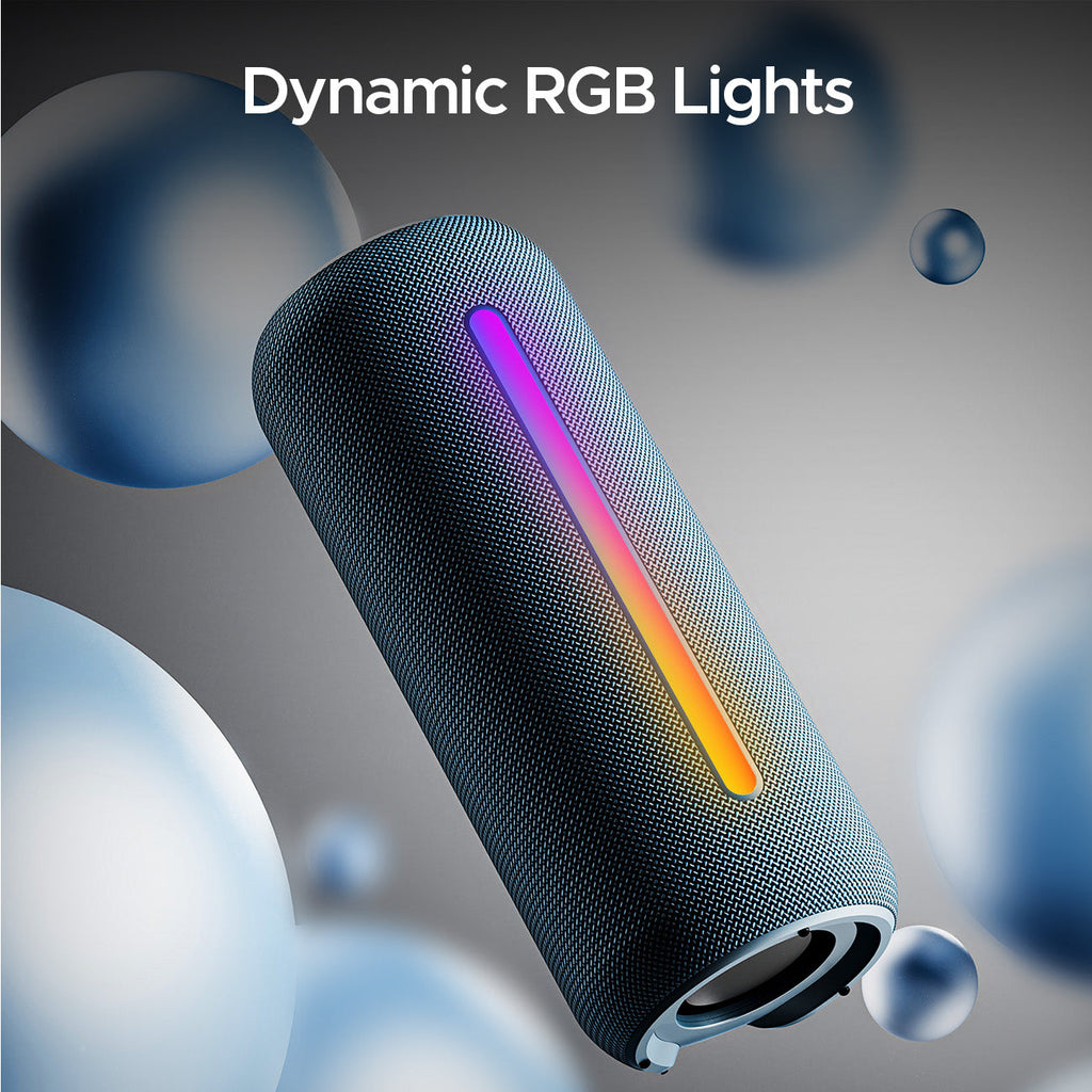 boAt Stone Spinx Pro | Portable Speaker with 20W RMS Sound, 8 Hours Playback, Bluetooth v5.0, Dynamic RGB Lights, IPX4 Rating