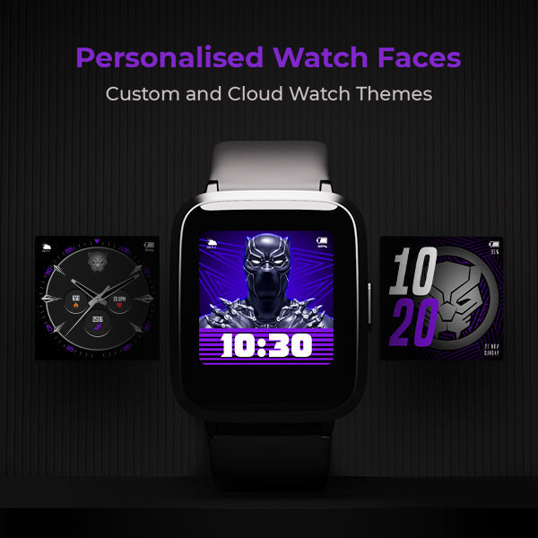 boAt Watch Storm Black Panther Marvel Edition | Smart Watch with 1.3" (3.3 cm) Full Touch Curved Display, Health Monitoring, Daily Activity Tracker