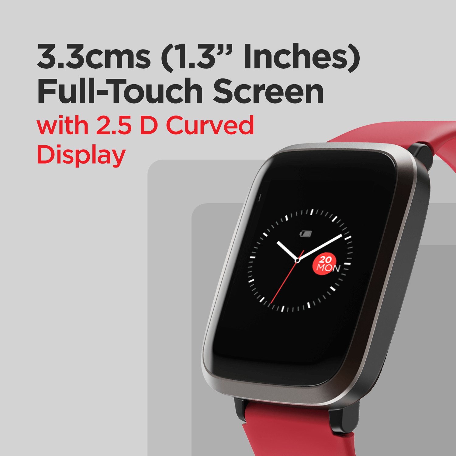 boAt Storm RTL | Fitness & Activity Tracker Smart Watch with 1.29" (3.3 cm) Curved Color Display, SpO2 Sensor and 8 Active Sports Mode