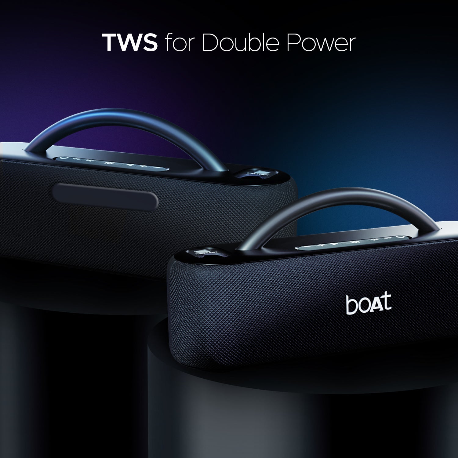 boAt Stone Lumos | Portable Bluetooth Speaker with 60W boAt Signature Sound, Hearables App Support, LED Projection Show