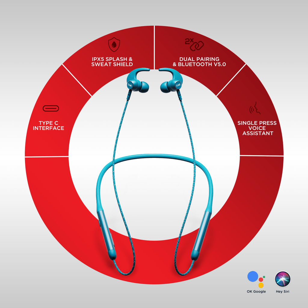 boAt Rockerz 338 | Wireless Earphone with 30 Hours Playback, ASAP™ Charging with Dual Pairing, Bluetooth v5.0
