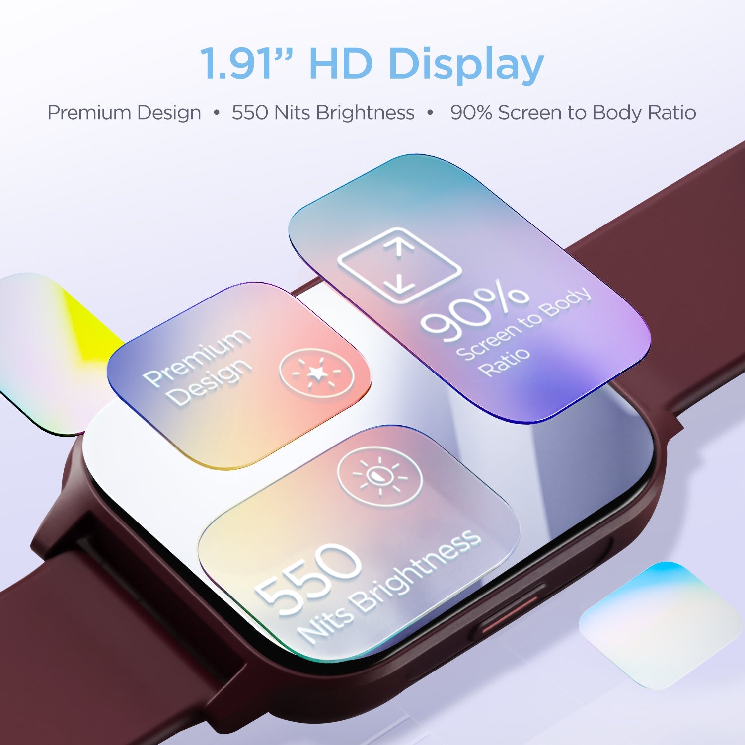 boAt Storm Connect Plus | 1.91" (4.85 cm) Biggest Display Smart Watch, BT Calling, ENx™ Algorithm, Bilingual, 100+ Sports Mode