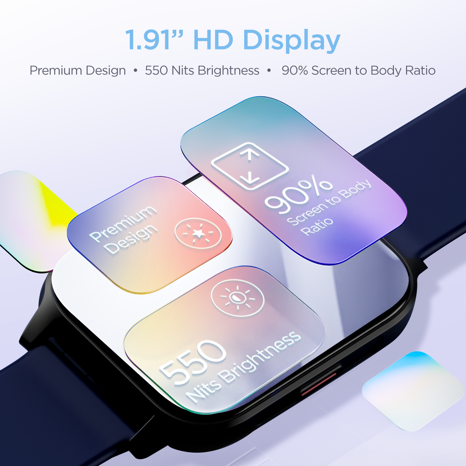 boAt Storm Connect Plus | 1.91" (4.85 cm) Biggest Display Smart Watch, BT Calling, ENx™ Algorithm, Bilingual, 100+ Sports Mode