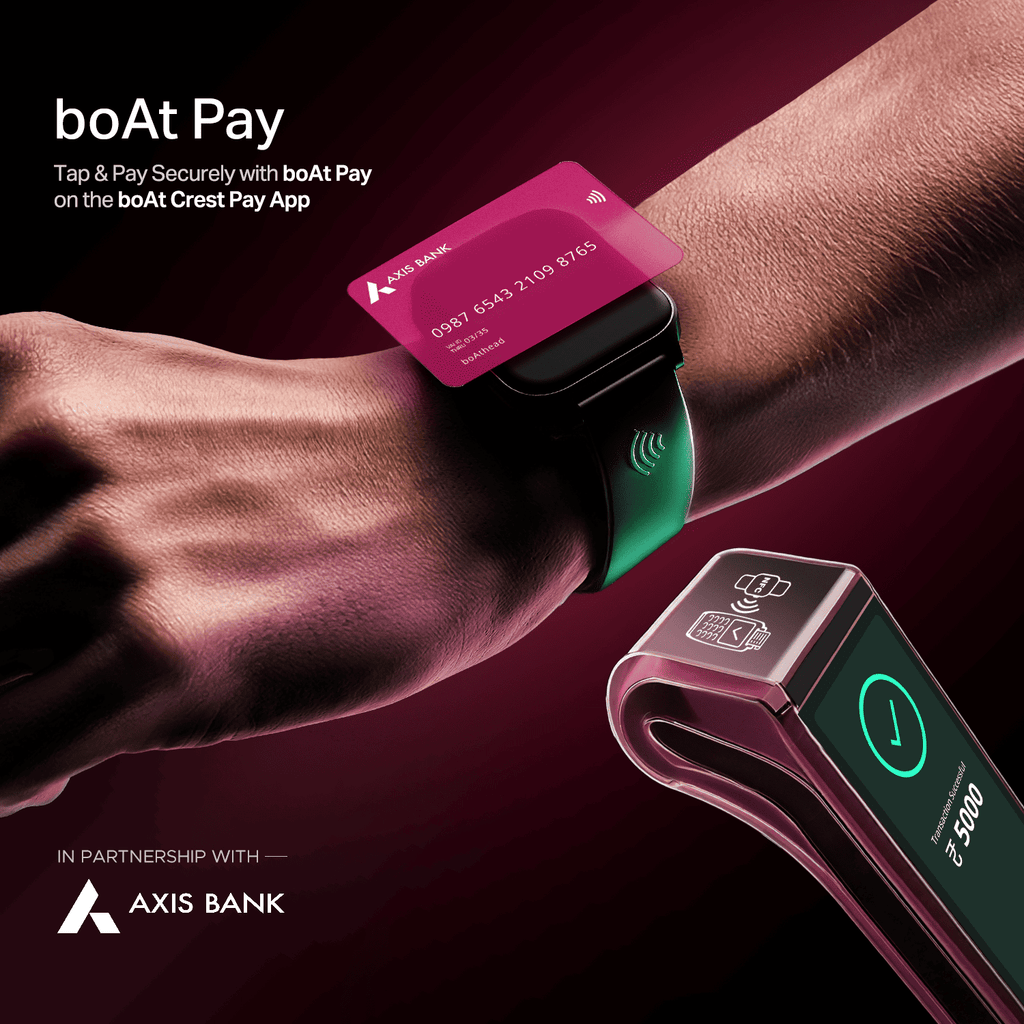 boAt Wave Fortune | NFC Tap & Pay Smartwatch 1.96" HD Display, 100+ Sports Modes & Custom Watch Faces