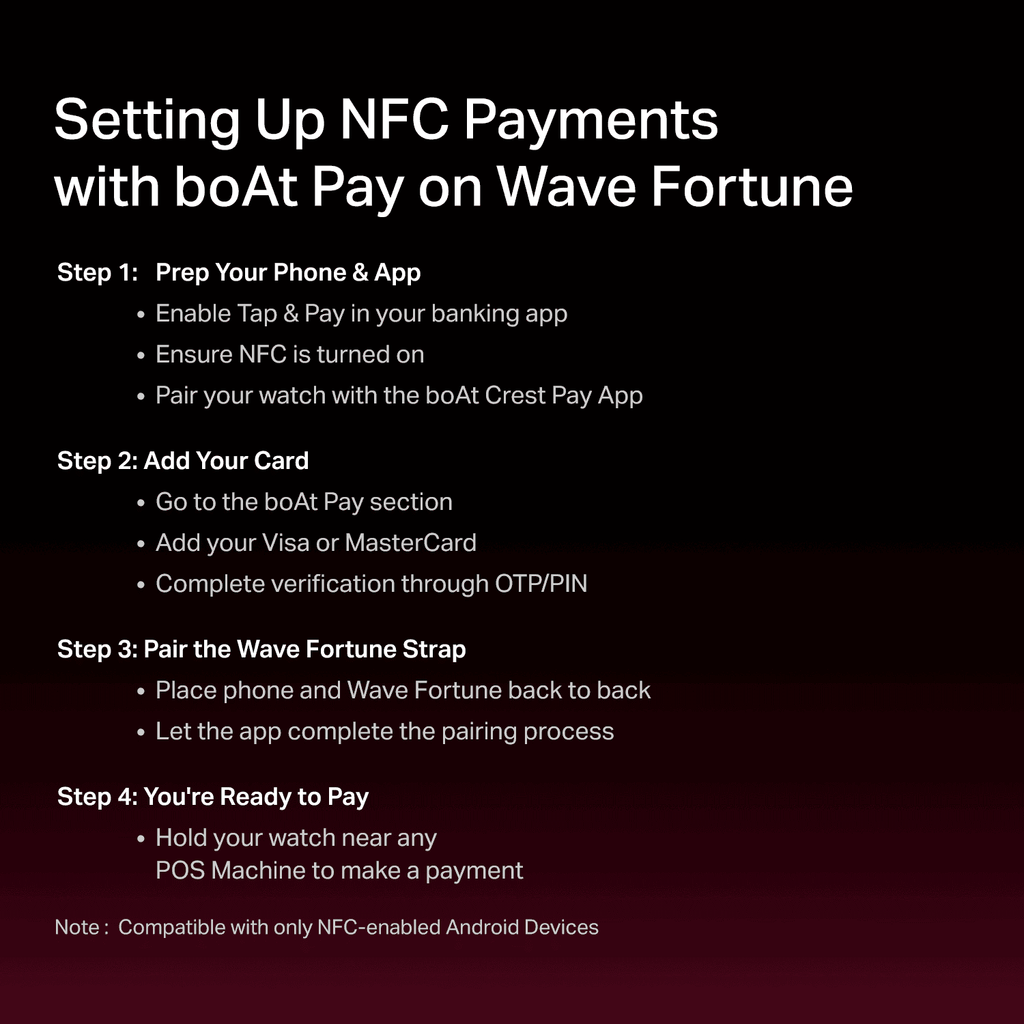 boAt Wave Fortune | NFC Tap & Pay Smartwatch 1.96" HD Display, 100+ Sports Modes & Custom Watch Faces