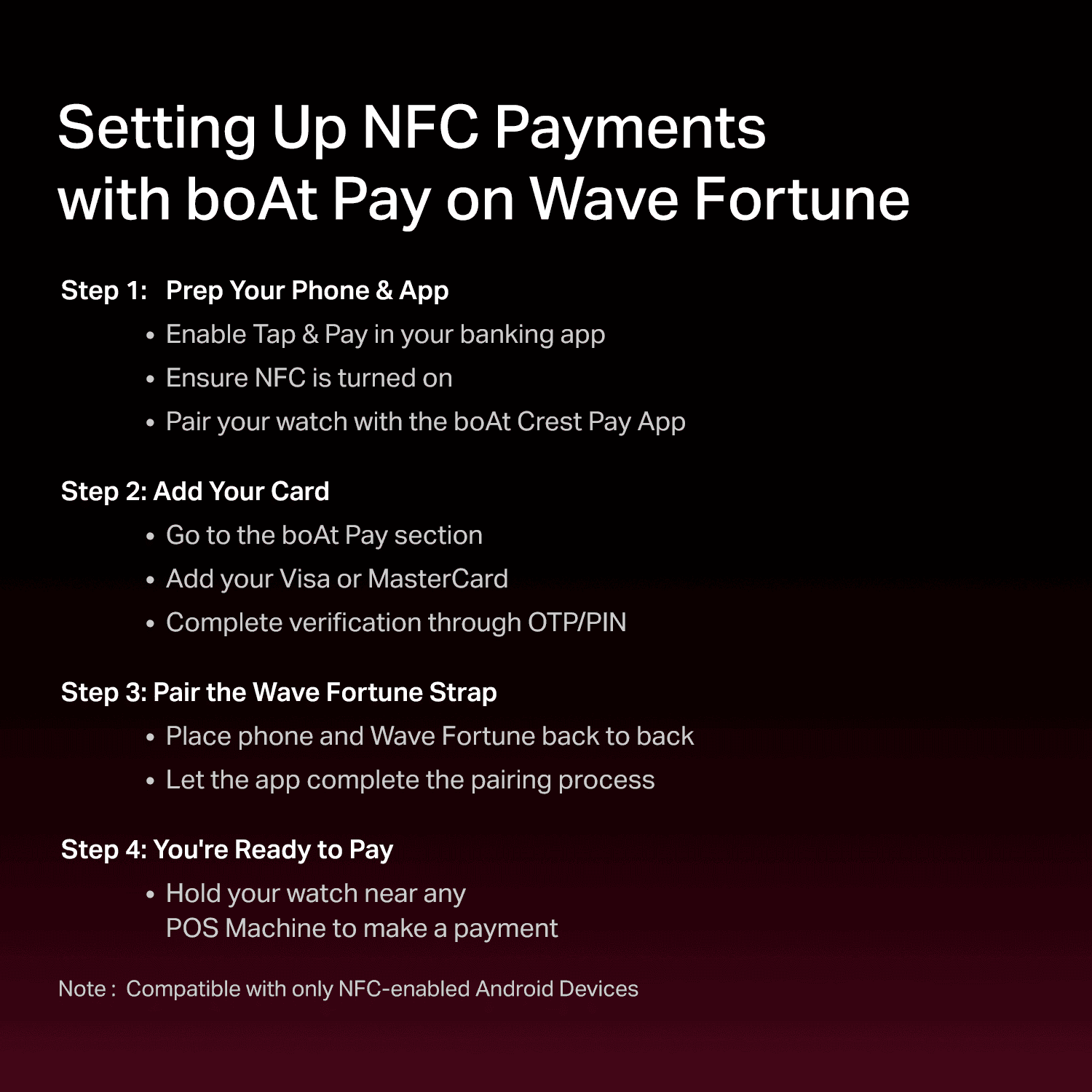 boAt Wave Fortune | NFC Tap & Pay Smartwatch 1.96" HD Display, 100+ Sports Modes & Custom Watch Faces