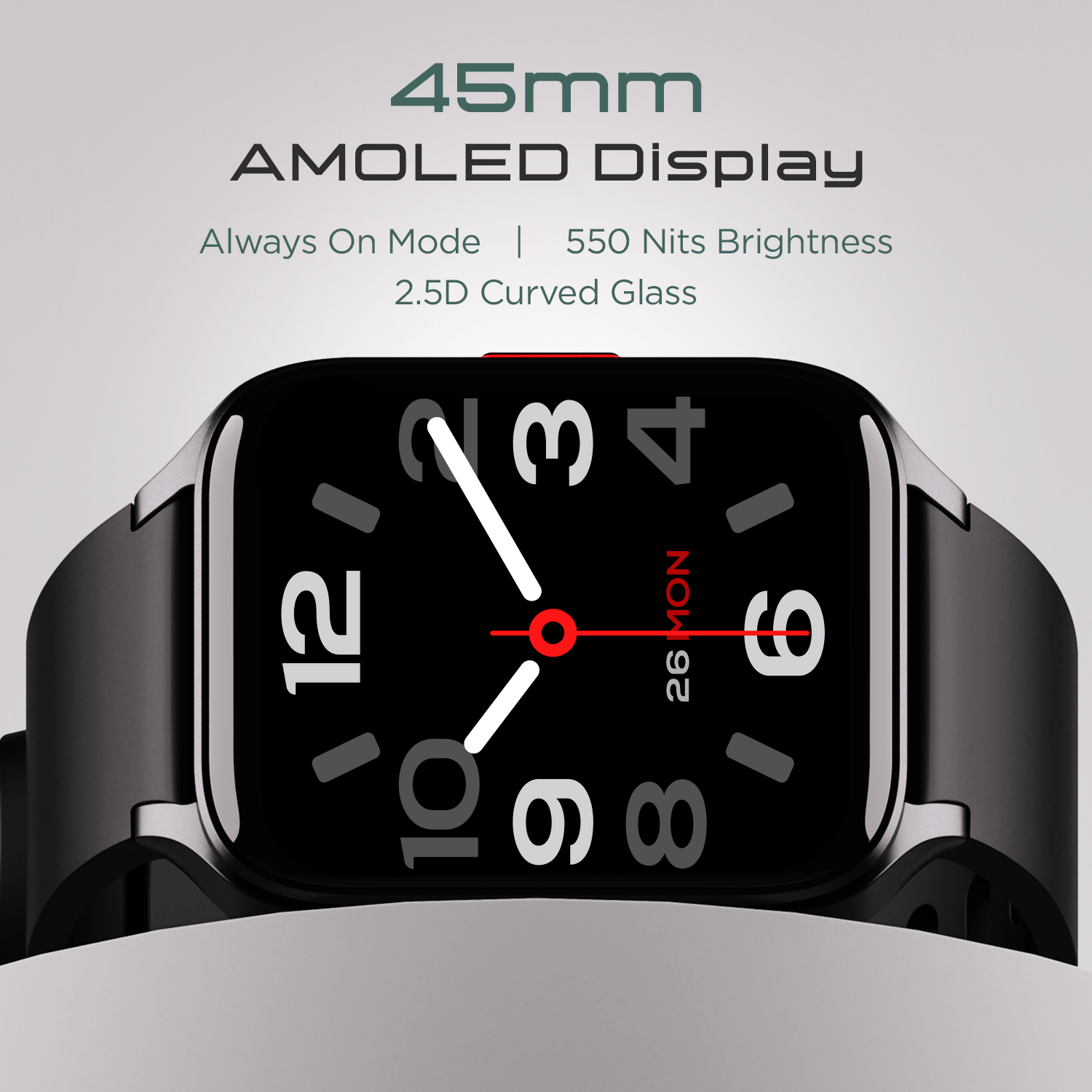 boAt Wave Max | Premium Smartwatch with 1.78" (4.52 cm) AMOLED Display, 100+ Sports Modes, Heart Rate & SpO2 Monitor, 5ATM Water Resistance, Free Wireless Dock Charger