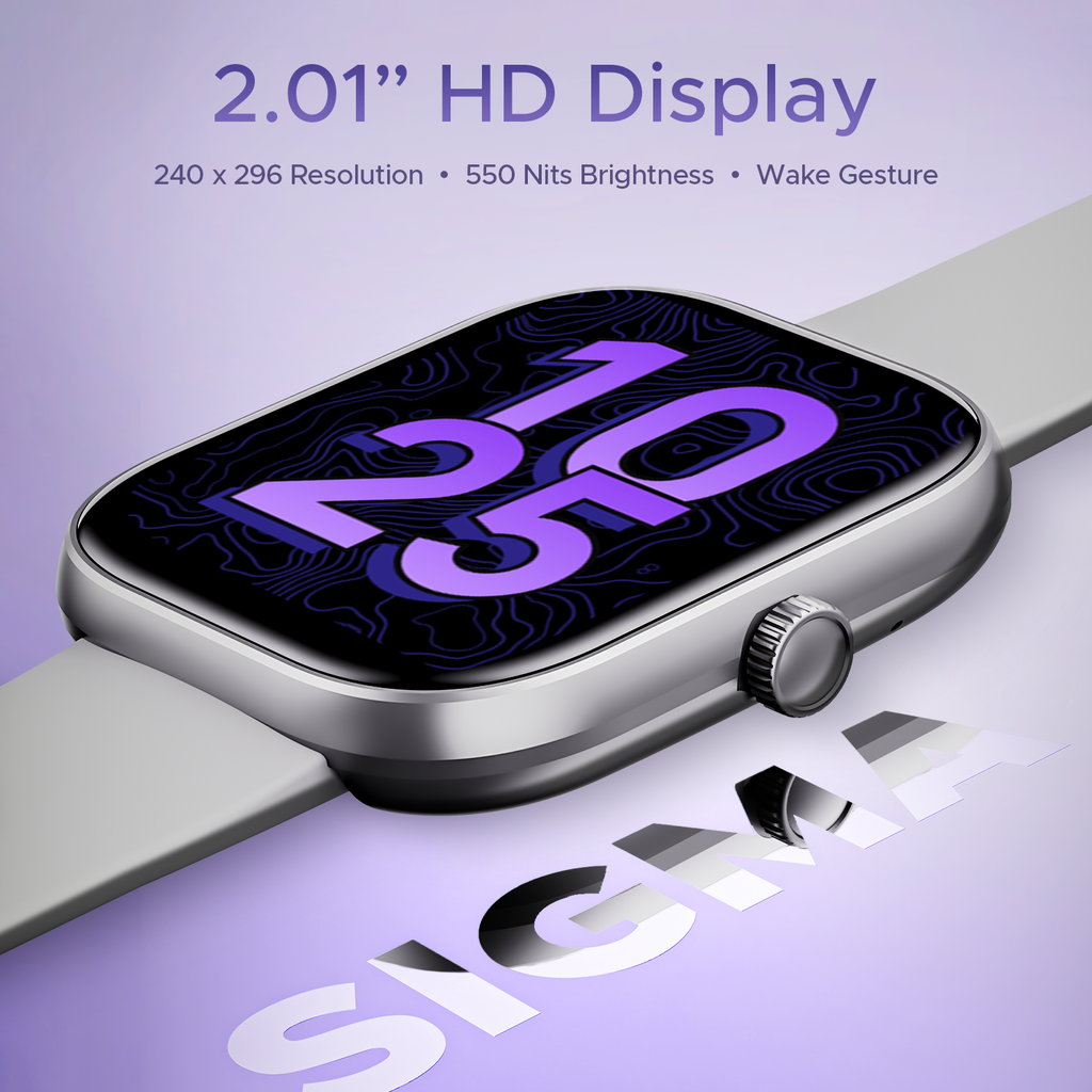 boAt Wave Sigma | Smartwatch with 2.01" (5.10cm) HD Display, BT Calling, Powered by Crest+ OS, 700+ Active Modes