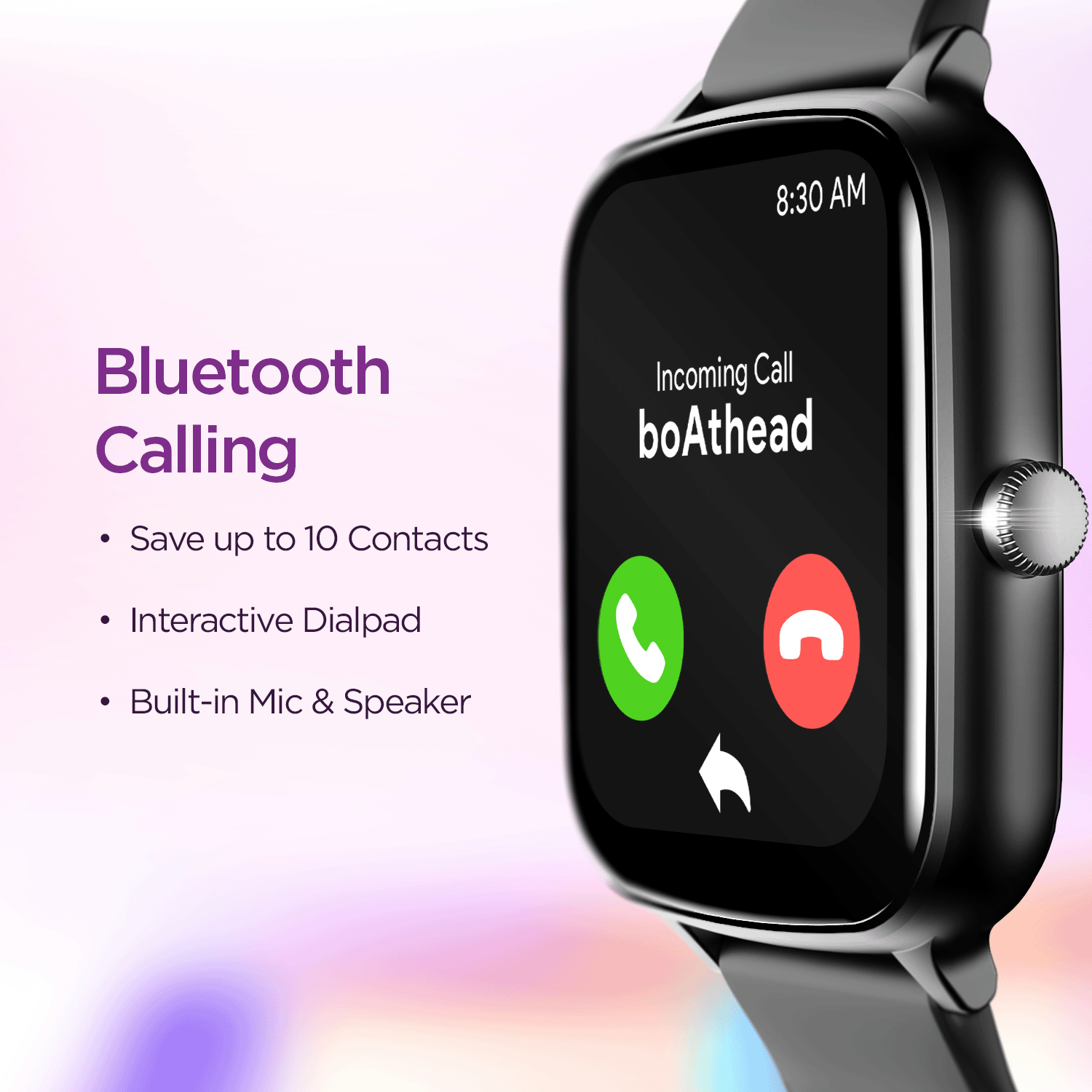 boAt Wave Smart Call | Premium BT Calling Smartwatch with 1.69" (4.29 cms) HD Display, 600+ Custom Watch Faces, Live Cricket Scores, Save up to 10 Contacts