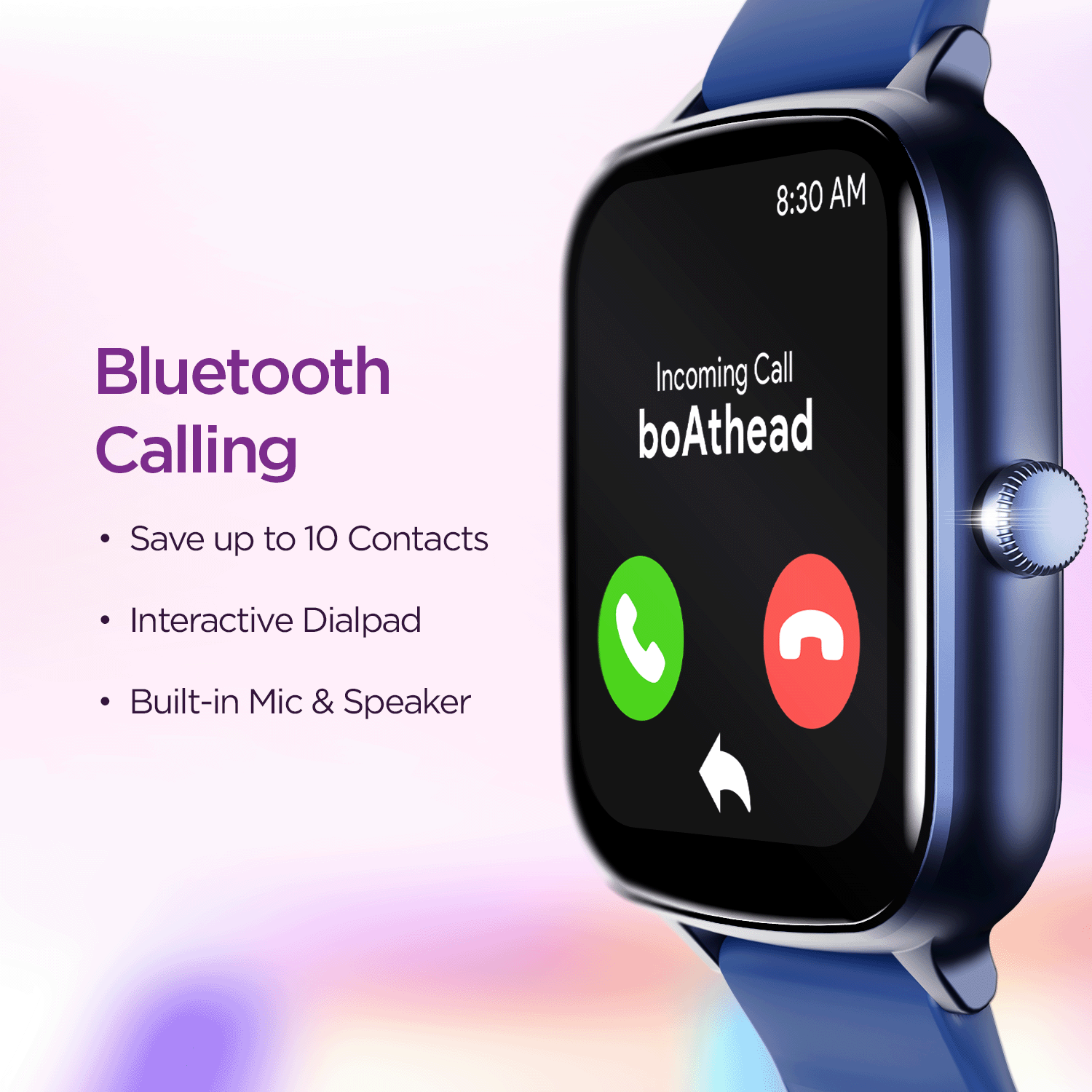 boAt Wave Smart Call | Premium BT Calling Smartwatch with 1.69" (4.29 cms) HD Display, 600+ Custom Watch Faces, Live Cricket Scores, Save up to 10 Contacts