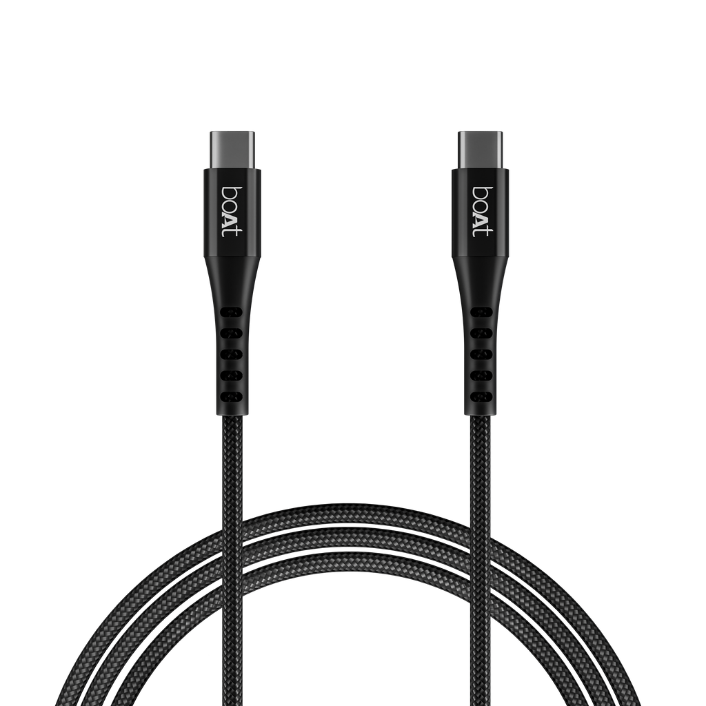 boAt C600 Fast Charging Cable | Charging Cable with 1.5m Cable, Nylon Braided Cable, 100 PD Fast Charging, USB 3.2 Gen 2
