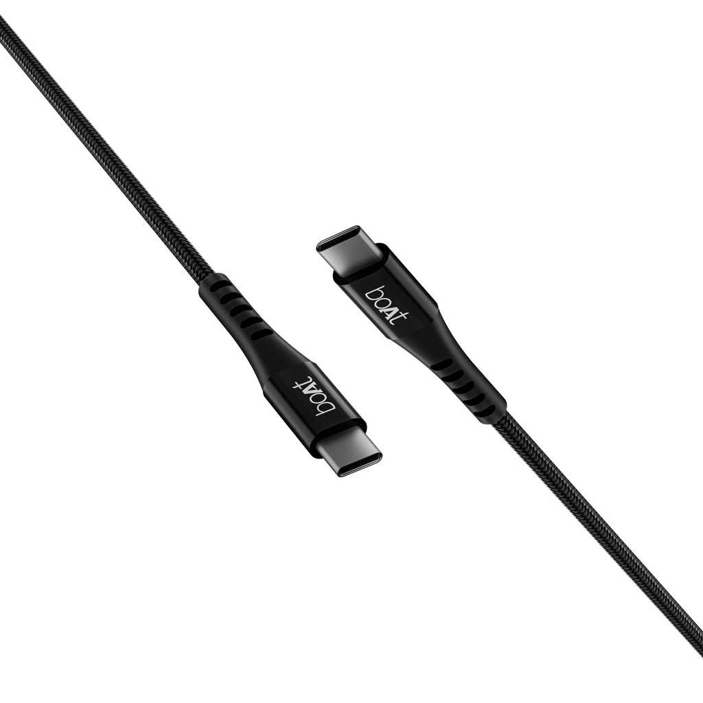 boAt C600 Fast Charging Cable | Charging Cable with 1.5m Cable, Nylon Braided Cable, 100 PD Fast Charging, USB 3.2 Gen 2