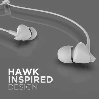 Bassheads 100 | Wired Earphone with 10mm Dynamic Drivers, Stylish Hawk-inspired Design, Super Extra Bass