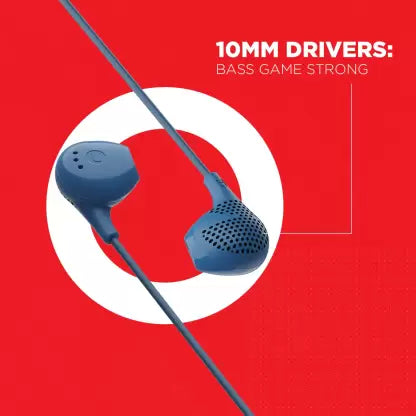 boAt Bassheads 104 | Wired Earphones with 10mm drivers, Absolute Experience, Immersive Audio, Lightweight Design