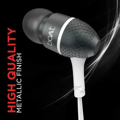 Bassheads 228 | Wired Earphones with Poweful 10mm Driver, Passive Noise Cancellation, Polished metal design