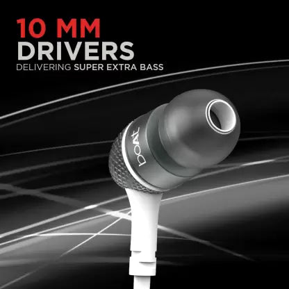 Bassheads 225 | Wired Earphone having 10mm Driver, Passive Noise Cancellation, Polished Metal Design, Hands-free communication