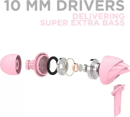 Bassheads 110 | Wired Earphones comes with 10mm Driver, Hawk Inspired Design, Powerful Bass, Stereo In-Line Microphone