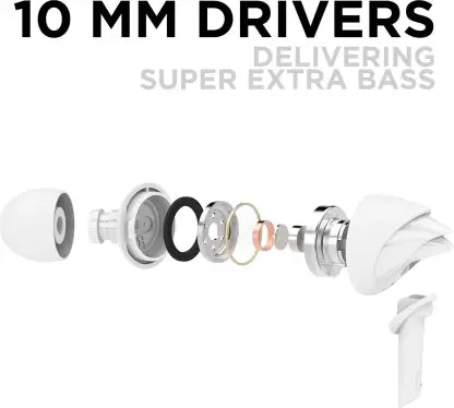 Bassheads 100 | Wired Earphone with 10mm Dynamic Drivers, Stylish Hawk-inspired Design, Super Extra Bass