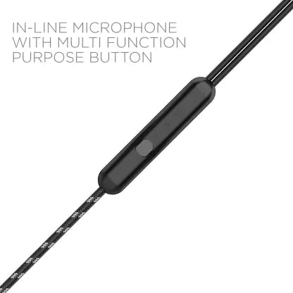 Bassheads 172 | Wired Earphone with Integrated Music Control, 10mm Dynamic Driver, Braided Cable, Premium Metallic Finish