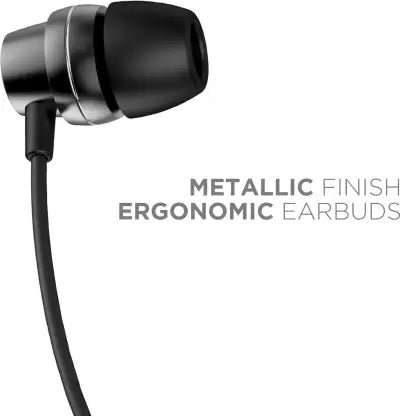 Bassheads 172 | Wired Earphone with Integrated Music Control, 10mm Dynamic Driver, Braided Cable, Premium Metallic Finish