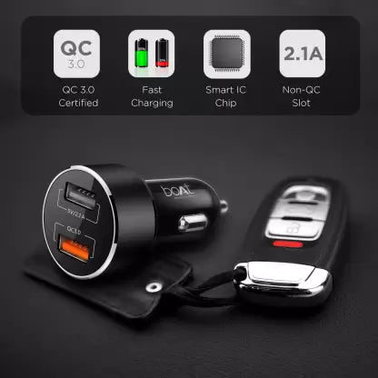boAt 3A Qualcomm 3.0 Turbo Car Charger