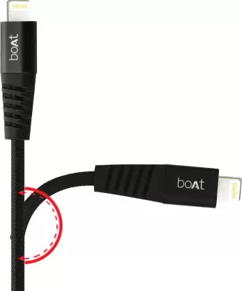Para-Armour Lightning Cable MFI Certified 1.5M | Apple Certified Lightning Cable with 480mbps Data Transfer Speed, Metal Braided, Durable Connectors