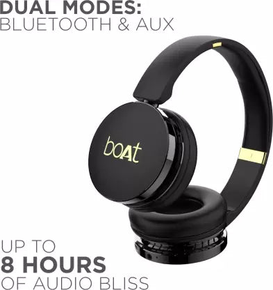 boAt Rockerz 370 | Wireless Headphone with 40mm Dynamic Driver, Bluetooth & AUX Connectivity, Upto 8HRS Playback