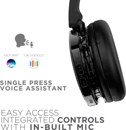 boAt Rockerz 370 | Wireless Headphone with 40mm Dynamic Driver, Bluetooth & AUX Connectivity, Upto 8HRS Playback