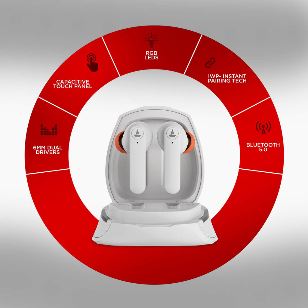 boAt Airdopes 641 | TWS Earbuds with BEAST™️ Mode for Gamers, 500mAh Charging Case, 6mm Dual Drivers, 30 Hours Playback