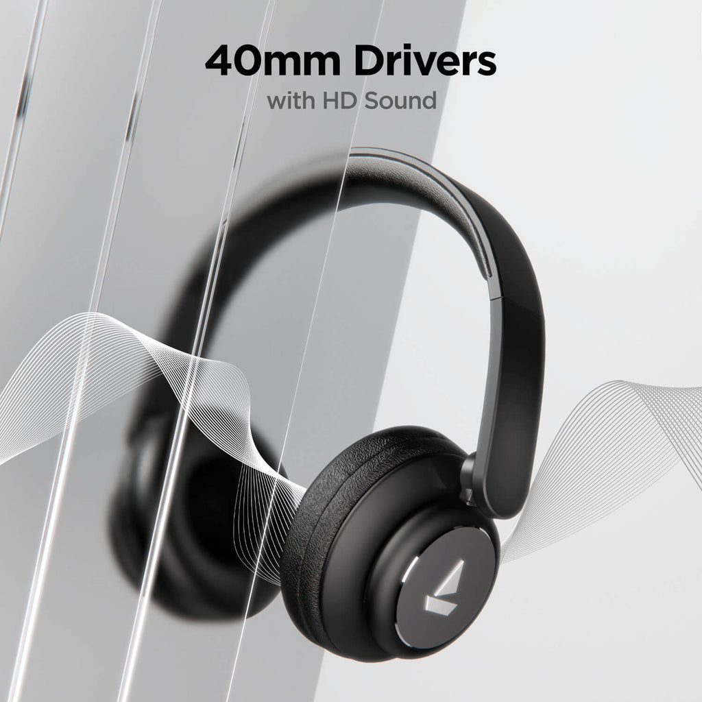 boAt Rockerz 450R | Wireless Bluetooth Headphones with 15 Hours Playback, HD Immersive Audio, 40mm Dynamic Driver