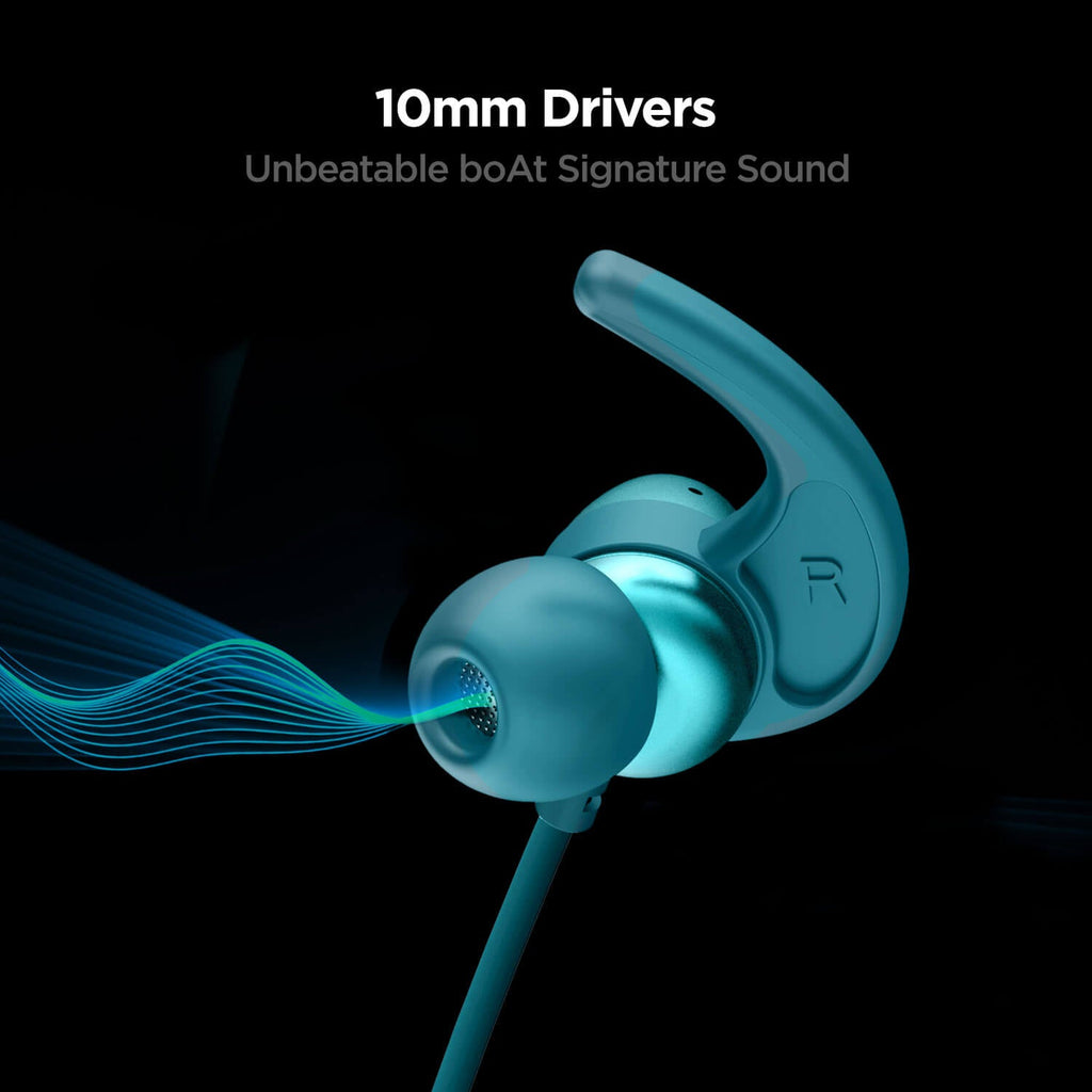 boAt Rockerz 330 | Bluetooth Earphone with Upto 30 Hours Nonstop Audio Bliss, Peerless Metallic Control Panel