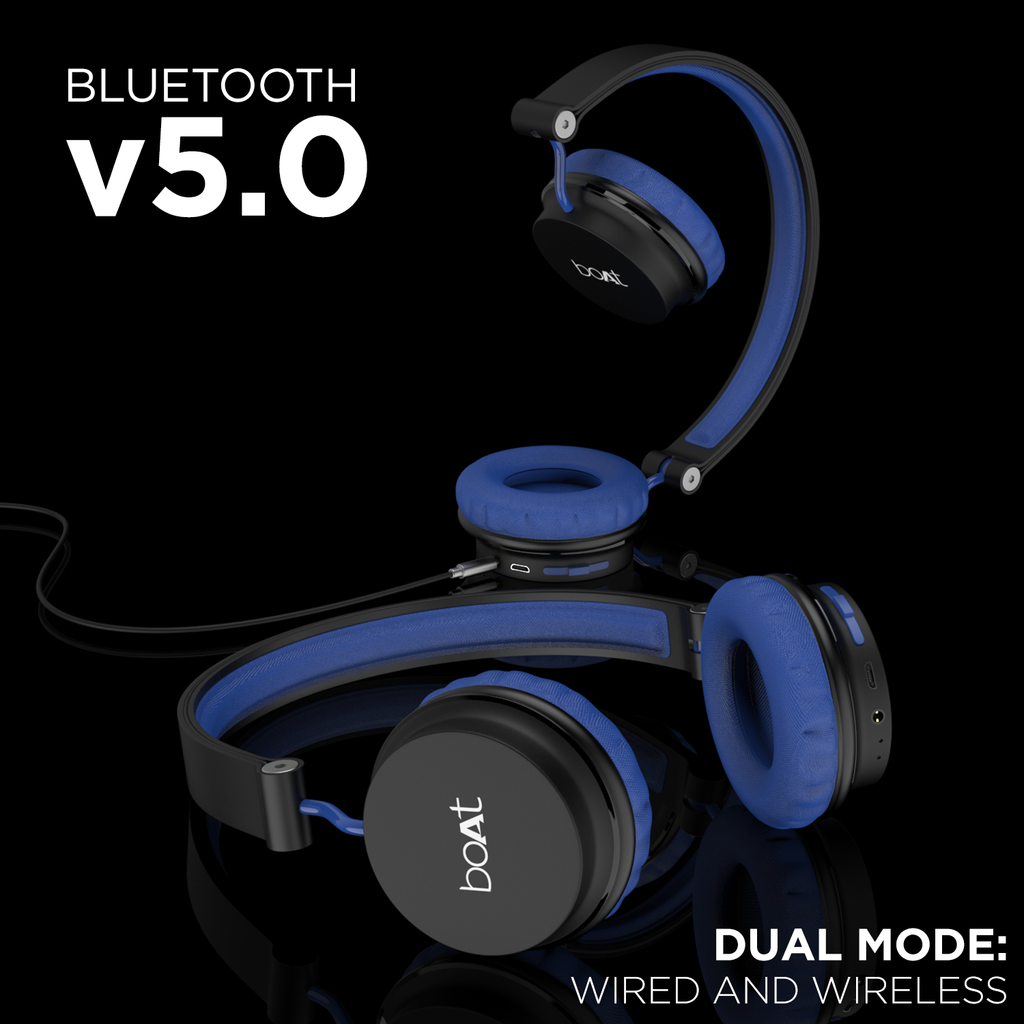boAt Rockerz 410 | Bluetooth Headphone for Work from Home, 8 Hours Playback, 40mm Dynamic Drivers, Super Extra Bass