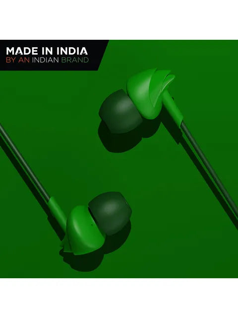 Bassheads 100 | Wired Earphone with 10mm Dynamic Driver, Hawk Inspired Design, Made in India, Super Extra Bass