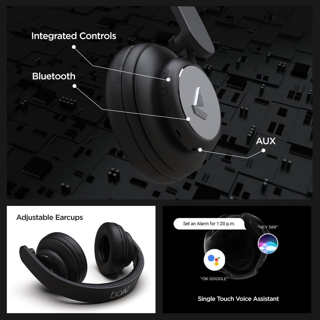 boAt Rockerz 450R | Wireless Bluetooth Headphones with 15 Hours Playback, HD Immersive Audio, 40mm Dynamic Driver