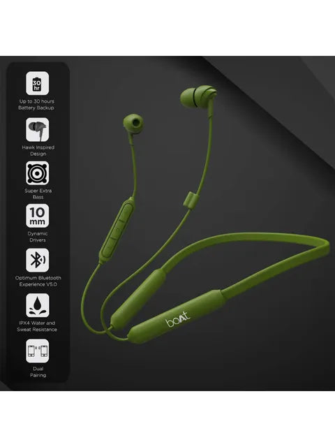 boAt 100 Wireless | Premium HD Sound with Dynamic 10mm Drivers, Wireless Bluetooth V5.0 connection, 30 Hours Playback