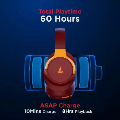 boAt Rockerz 660 | Wireless Headphone with 60H Playback, DUAL EQ Modes, Bluetooth v5.0, Type C Charging