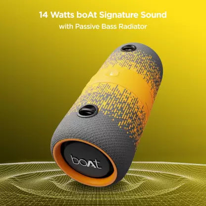Stone 1200F | 14W boAt Signature Sound with Passive Bass Radiator, RGB LED lights, Up to 9 Hours of Playtime